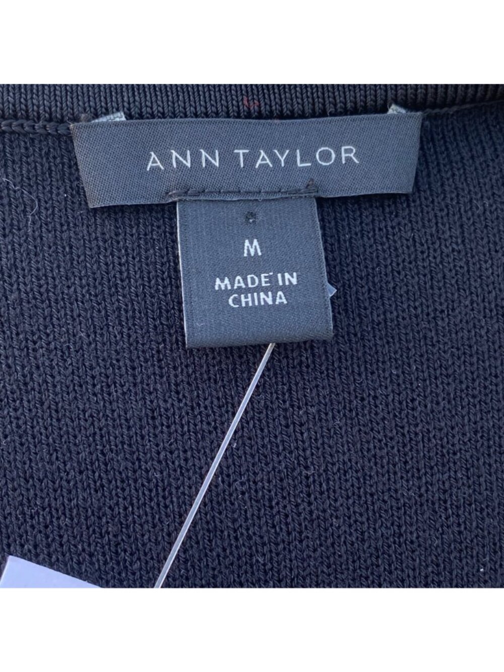 Ann Taylor Dress Black Knit Sleeveless Scoop Neck Size M Scalloped Hem NWT $129 - Picture 7 of 12